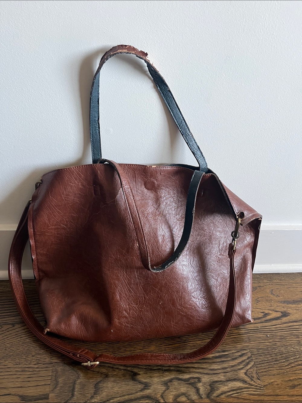 Classic Brown Tote Bag with Adjustable/Removable Strap